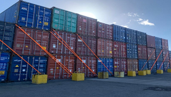 containers storage  at Felixstowe Port